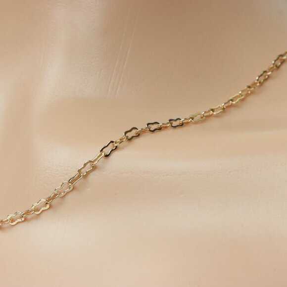 Rose Gold Chain Necklace Gold Plated Dainty Unisex Jewelry, XPNL0002 - Picture 9 of 12